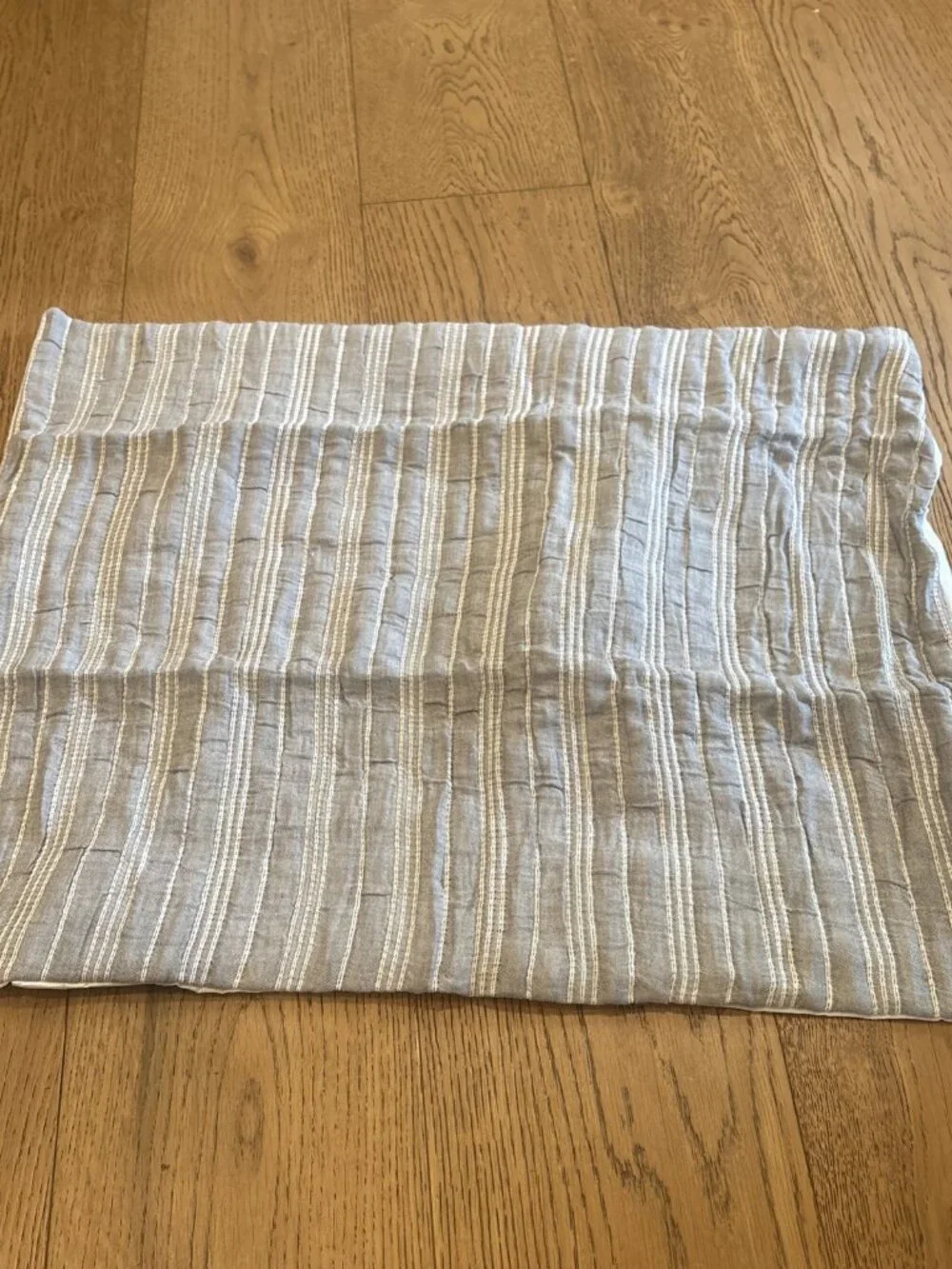 Hearth & Hand with Magnolia One Textured Stripe Standard Pillow Sham Gray 2 Pack